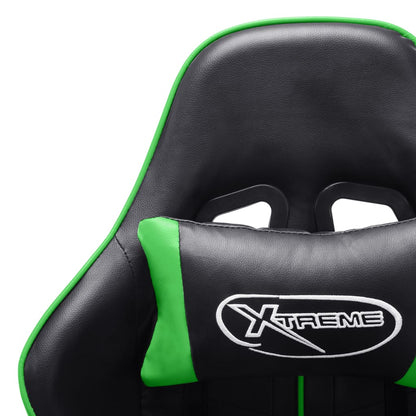 Sedia Da Gaming Nera E Verde In Similpelle