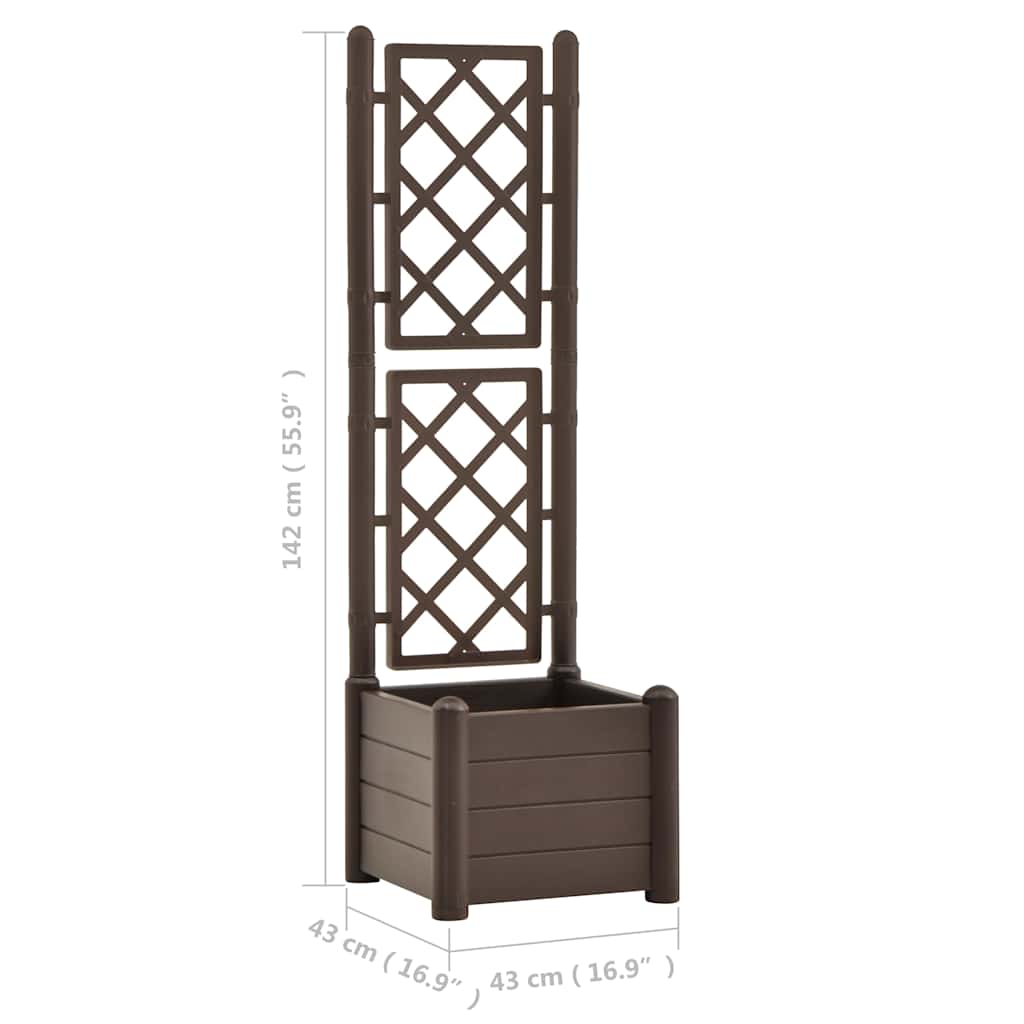 Fioriera Da Giardino Con Graticcio Pp Mocca