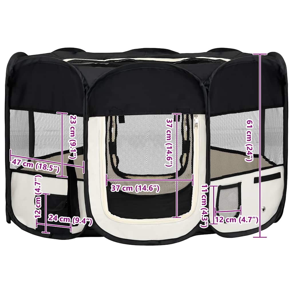Box Per Cani Pieghevole Con Borsa Trasporto