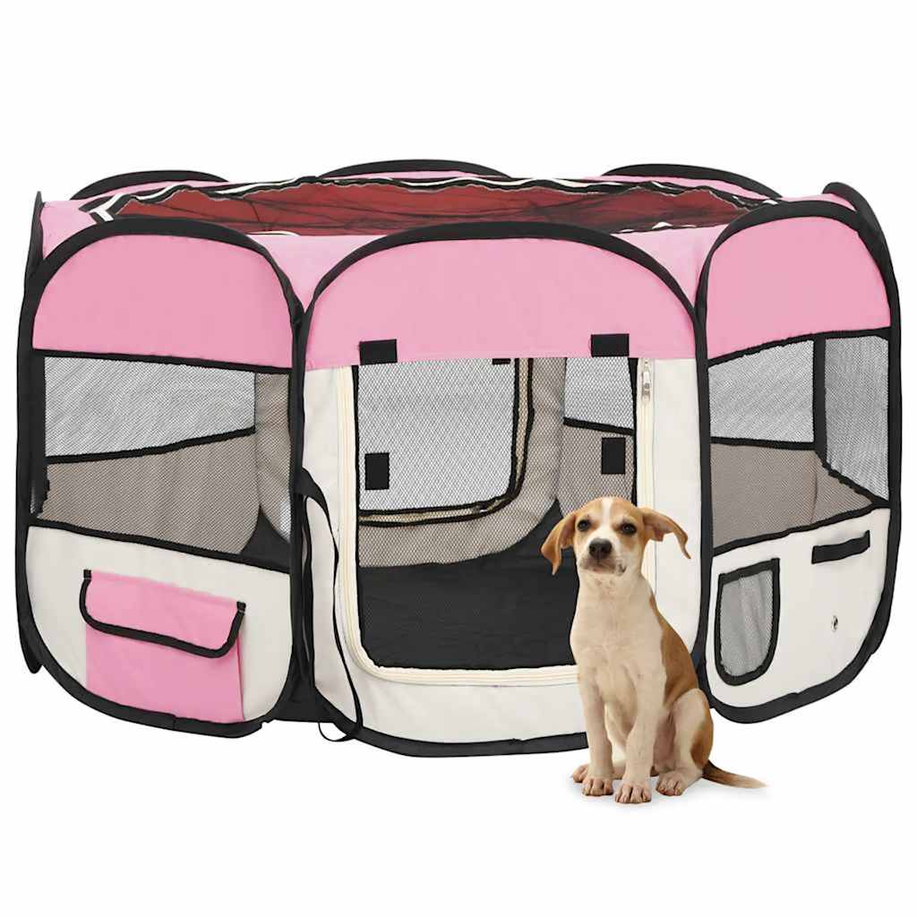Box Per Cani Pieghevole Con Borsa Trasporto
