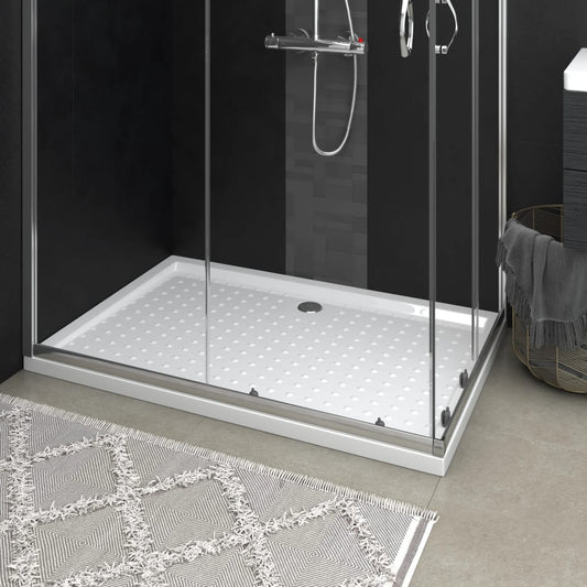Piatto Doccia Con Superficie Puntinata Bianco 80X120X4Cm Abs