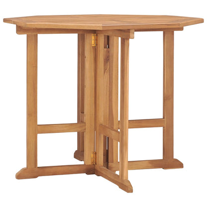 Tavolo Da Giardino Pieghevole 90X90X75 Cm In Massello Di Teak