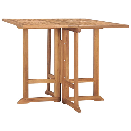 Tavolo Da Giardino Pieghevole 90X90X75 Cm In Massello Di Teak