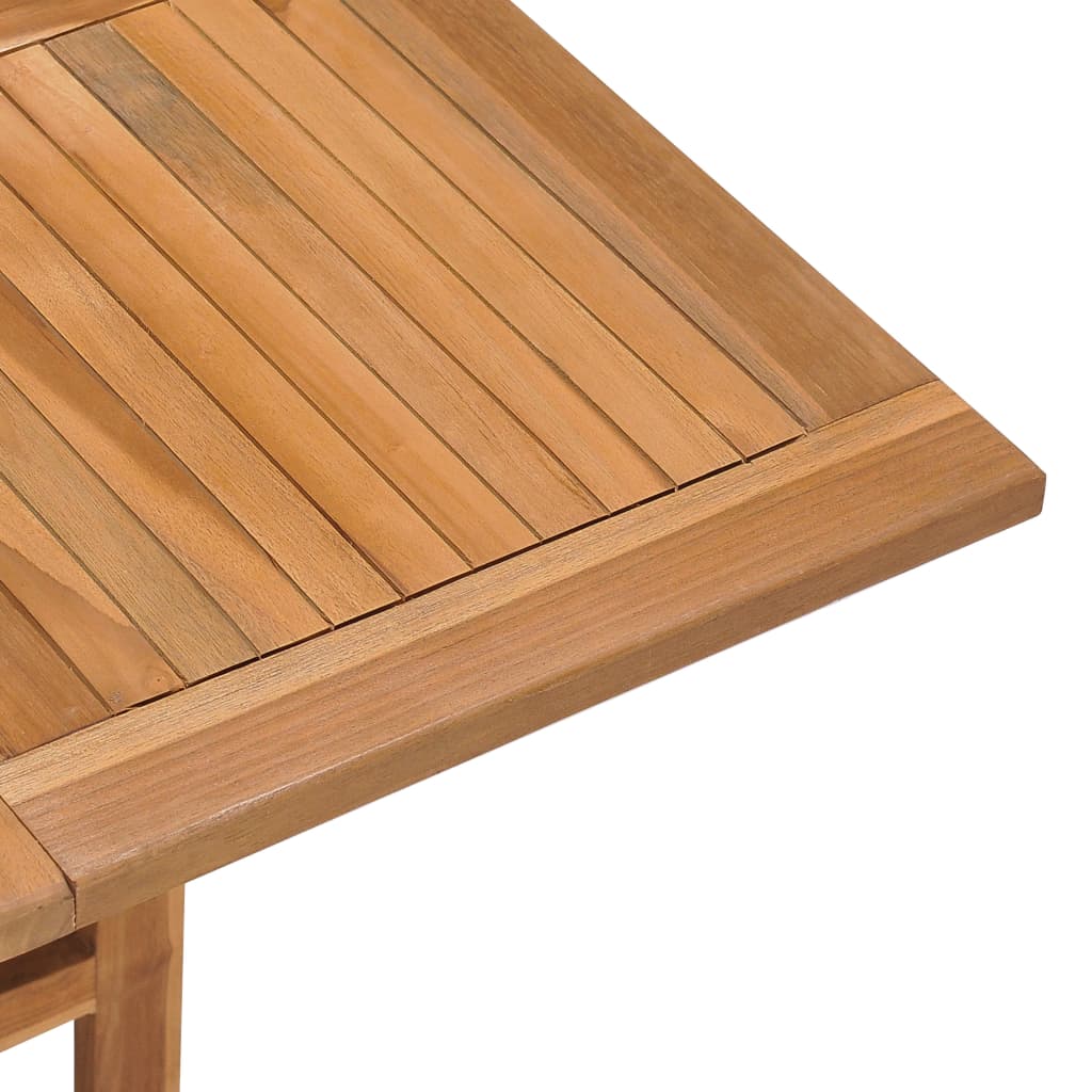 Tavolo Da Giardino Pieghevole 90X90X75 Cm In Massello Di Teak