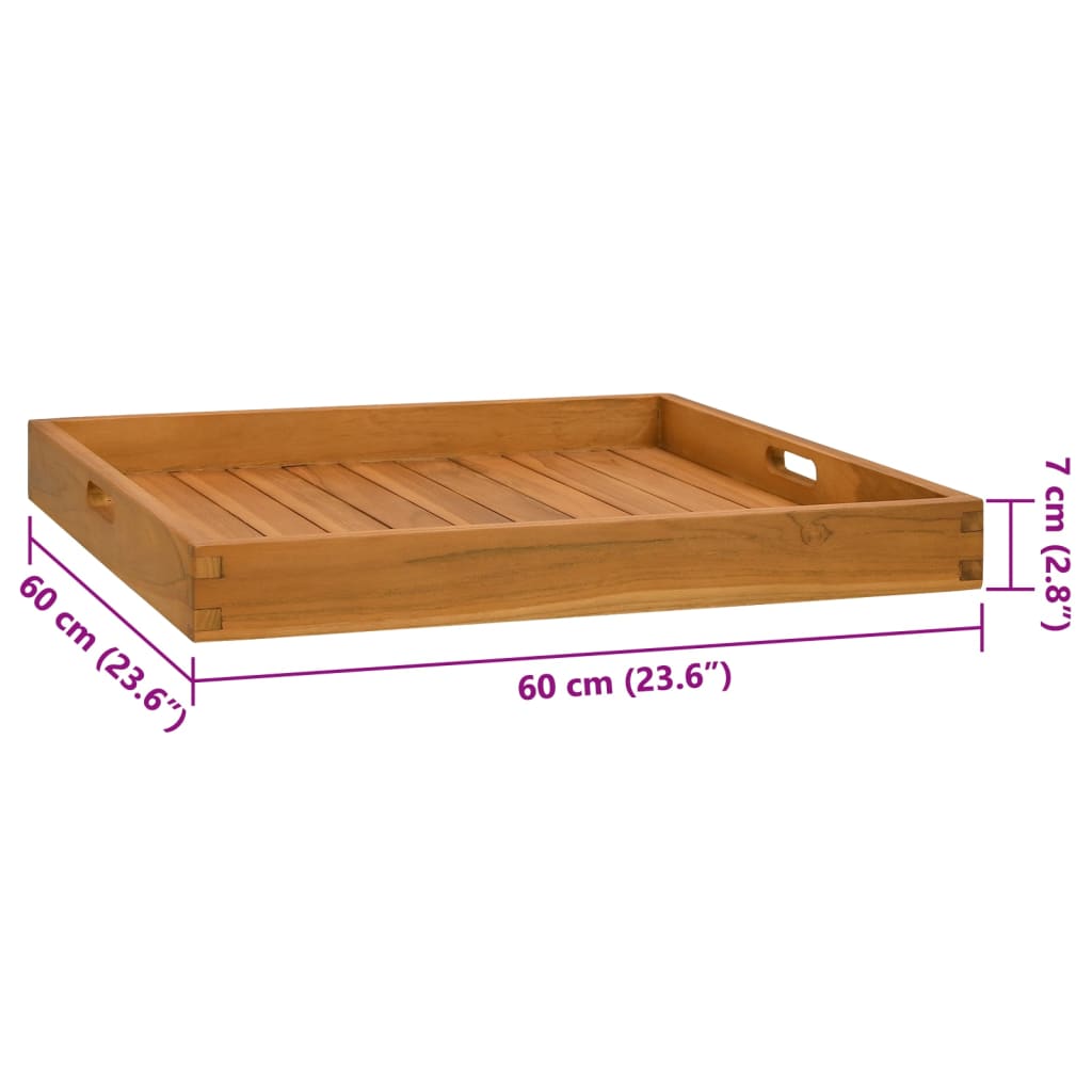 Vassoio Da Portata In Legno Massello Di Teak