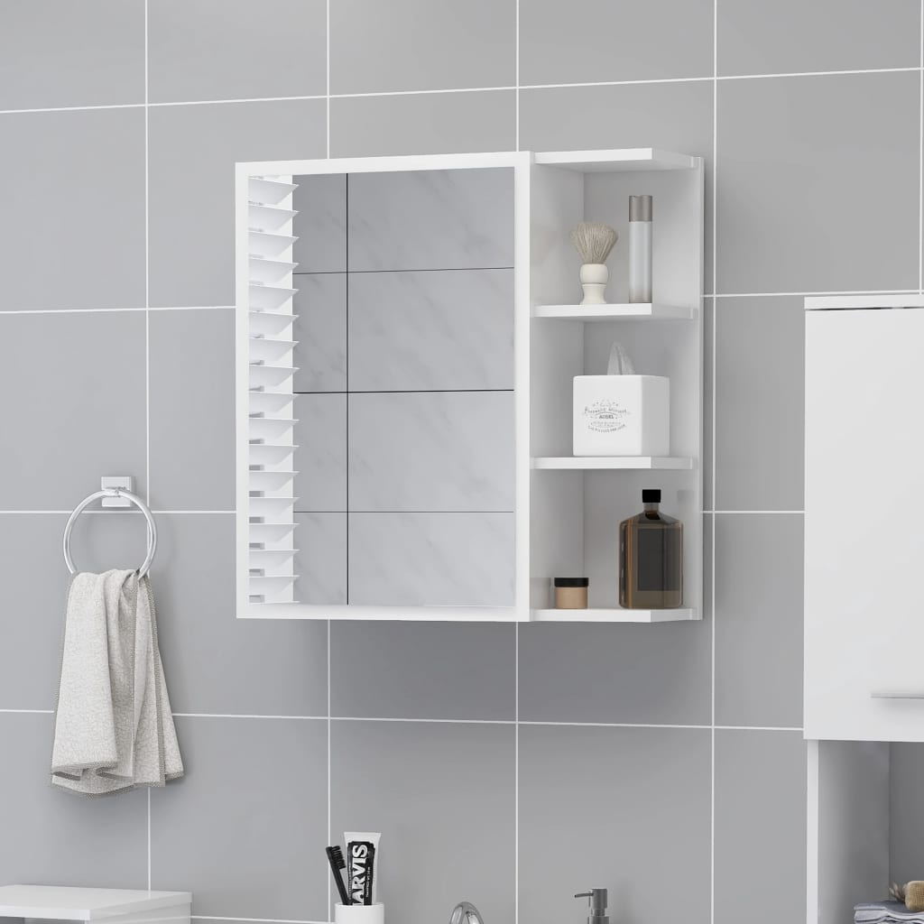 Mobile Da Bagno A Specchio 62,5X20,5X64 Cm Legno