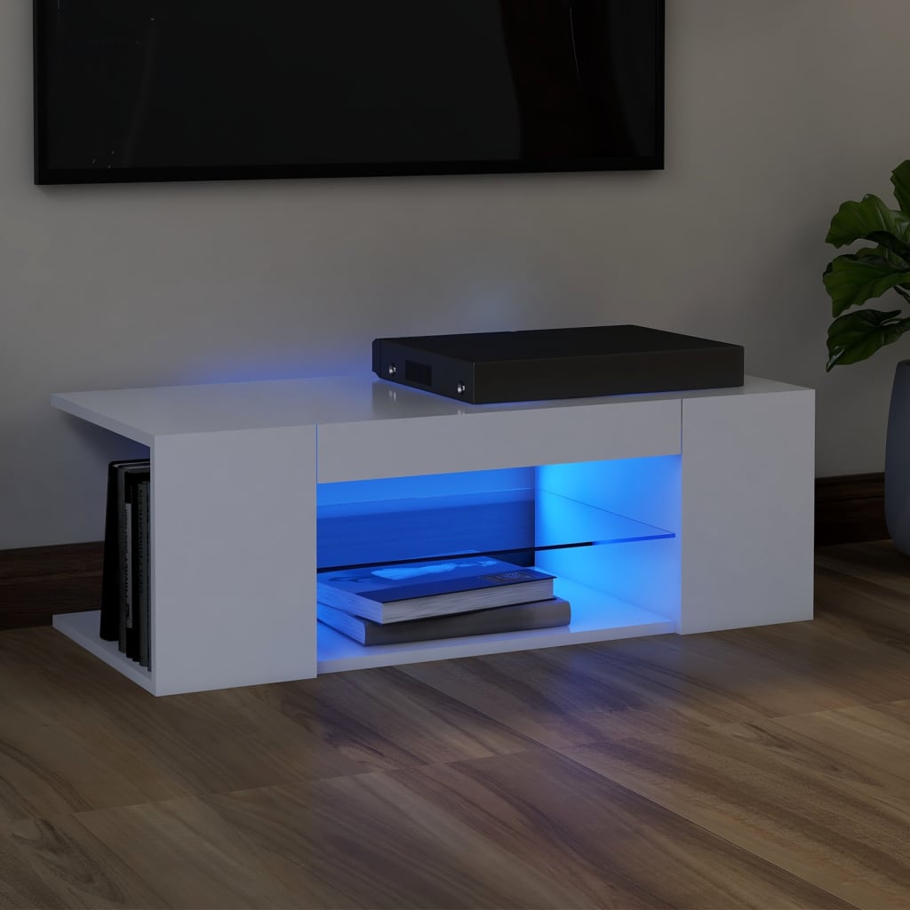 Mobile Porta Tv Con Luci Led 90X39X30 Cm