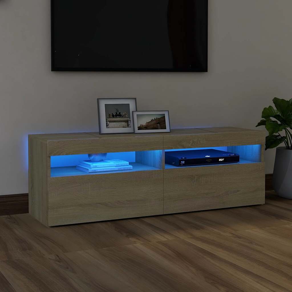 Mobili Porta Tv Con Luci Led 2 Pz 75X35X40 Cm