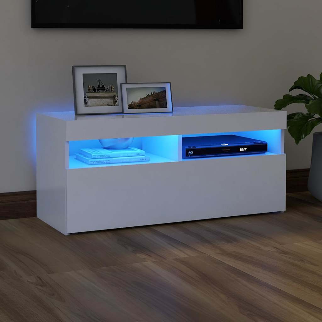 Mobili Porta Tv Con Luci Led 2 Pz 75X35X40 Cm