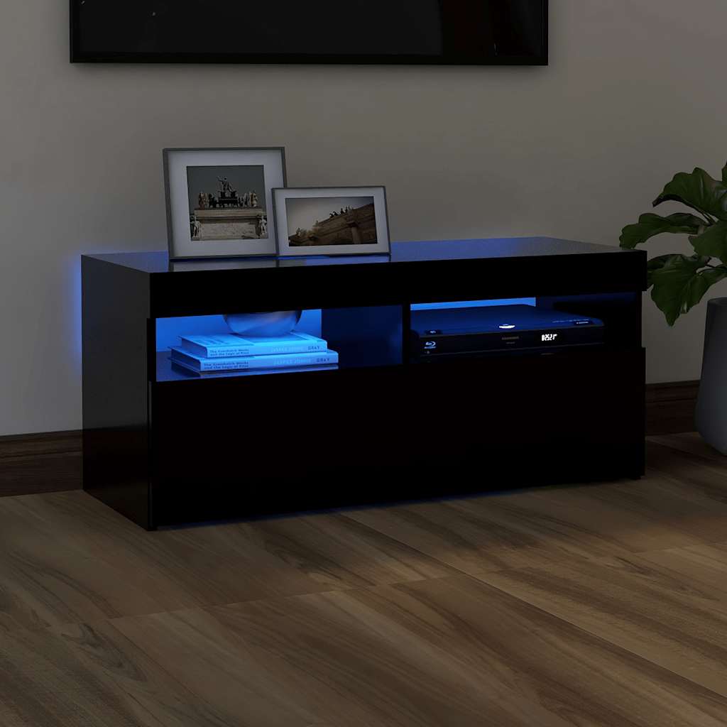 Mobili Porta Tv Con Luci Led 2 Pz 75X35X40 Cm