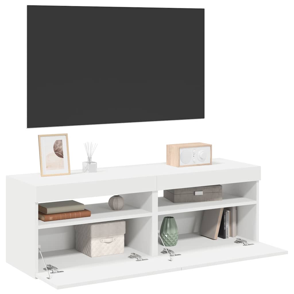 Mobili Porta Tv Con Luci Led 2 Pz 75X35X40 Cm