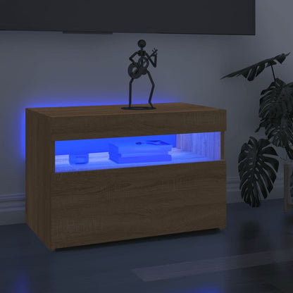 Mobili Porta Tv Con Luci Led 2 Pz 75X35X40 Cm