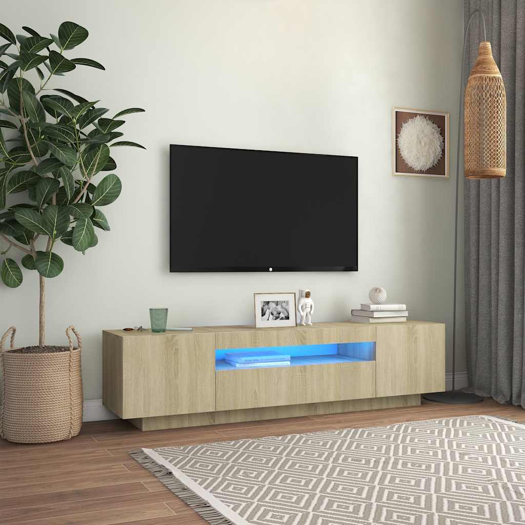 Mobile Porta Tv Con Led 160X35X40 Cm Truciolato