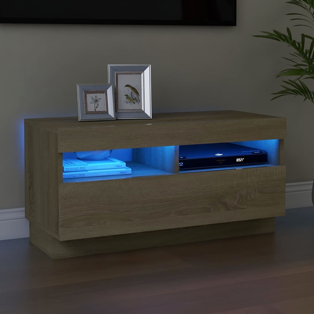 Mobile Porta Tv Con Luci Led 100X35X40 Cm