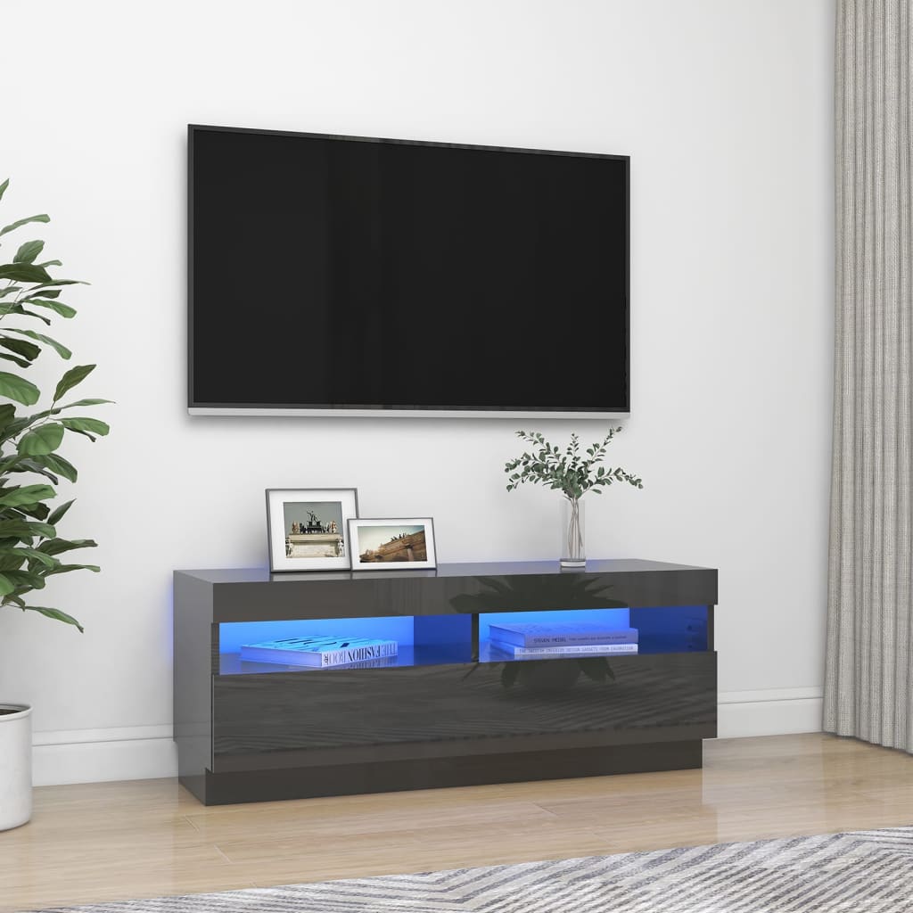 Mobile Porta Tv Con Luci Led 100X35X40 Cm