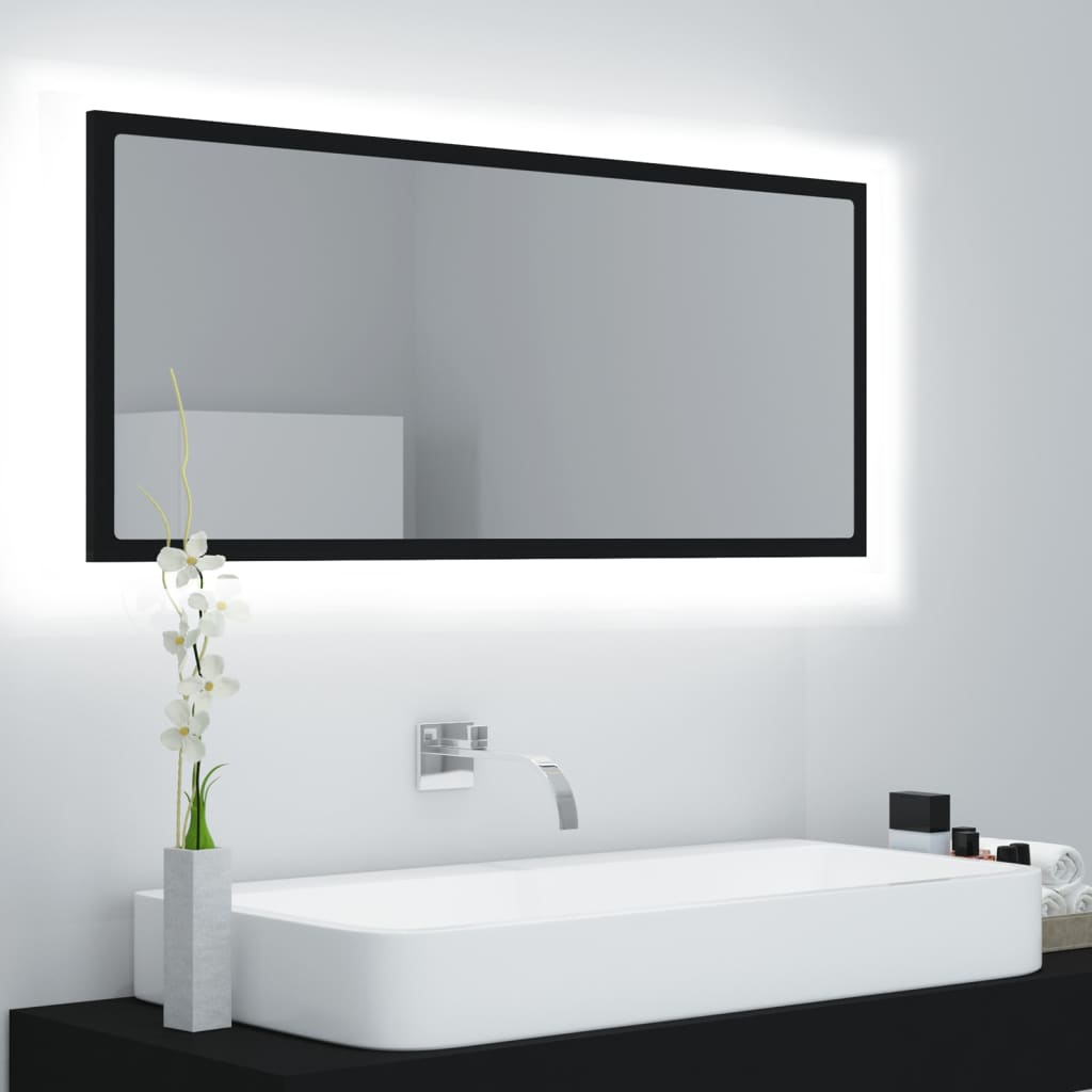 Specchio Da Bagno Con Led 100X8,5X37Cm Truciolato