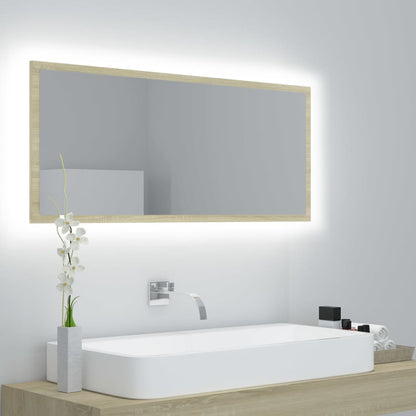 Specchio Da Bagno Con Led 100X8,5X37Cm Truciolato