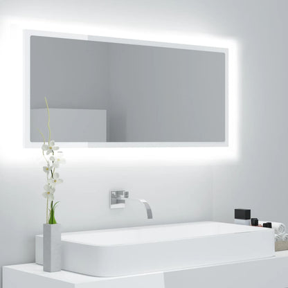 Specchio Da Bagno Con Led 100X8,5X37Cm Truciolato