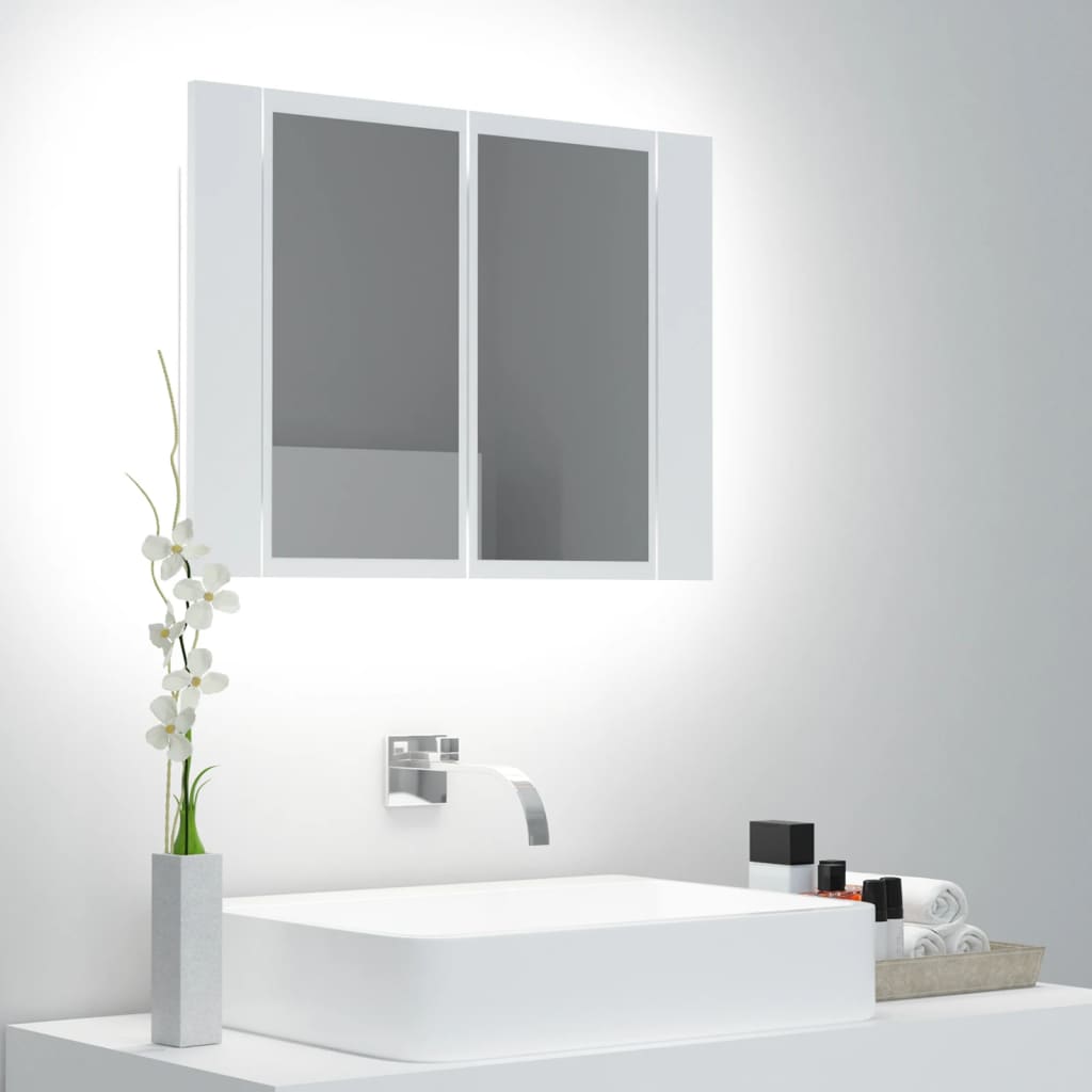 Mobile Specchio Led 60X12X45 Cm Multistrato
