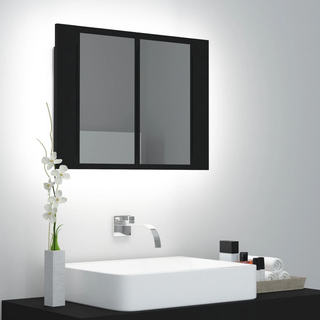 Mobile Specchio Led 60X12X45 Cm Multistrato