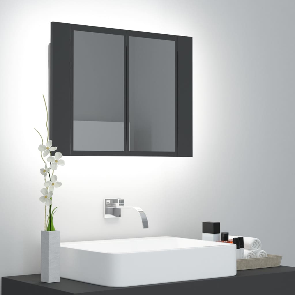 Mobile Specchio Led 60X12X45 Cm Multistrato