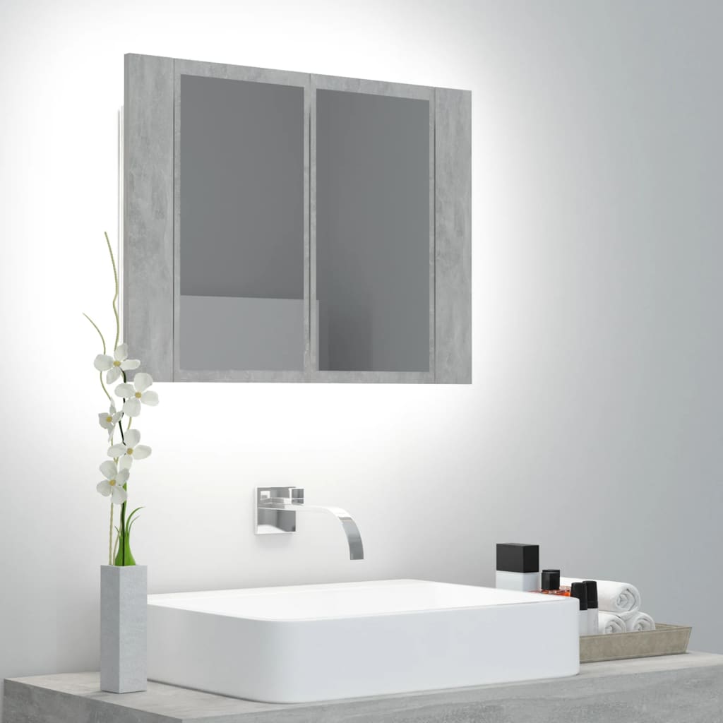 Mobile Specchio Led 60X12X45 Cm Multistrato