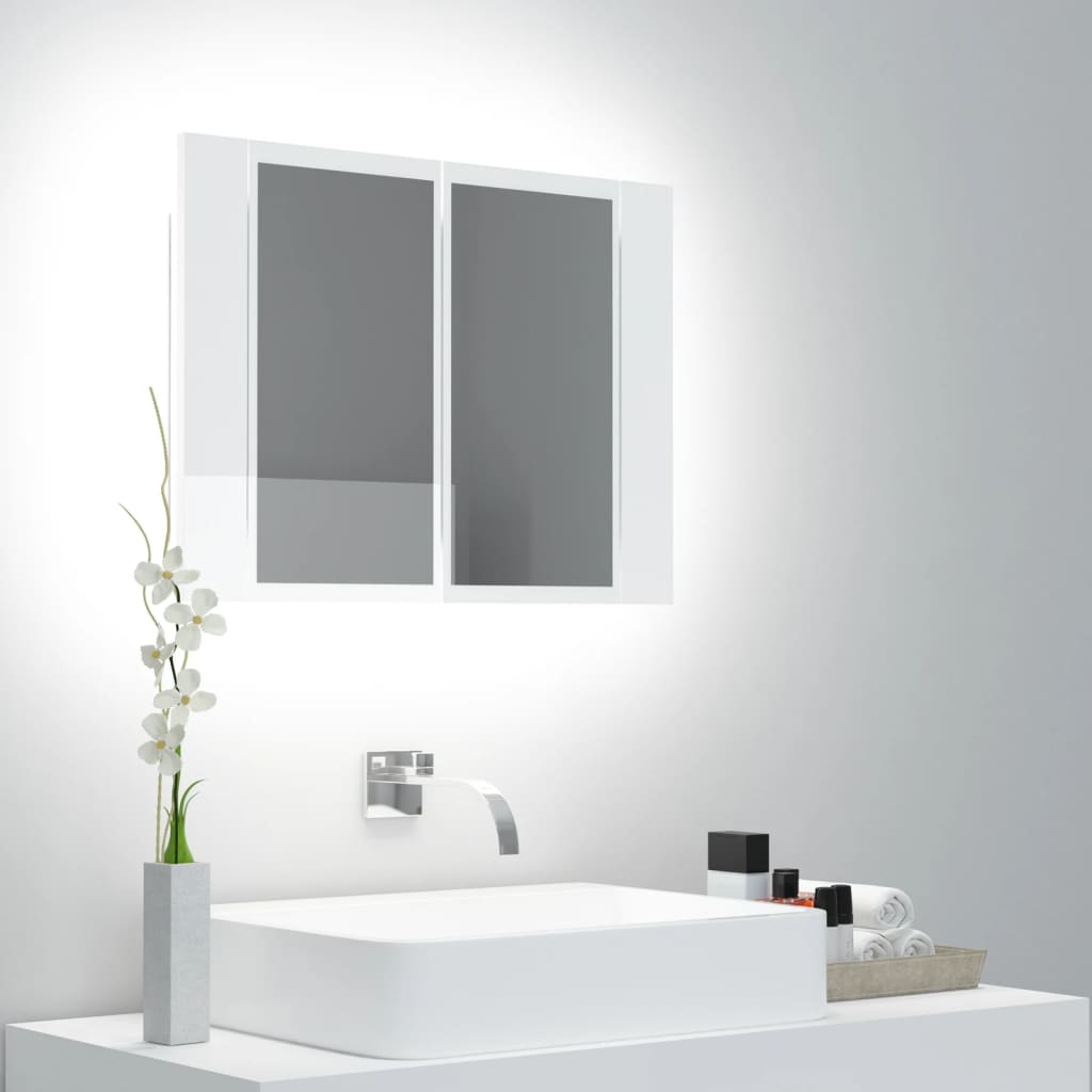 Mobile Specchio Led 60X12X45 Cm Multistrato