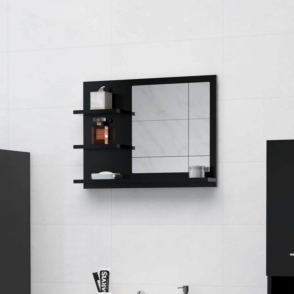 Armadietto A Specchio Da Bagno Legno Vecchio 60X10,5X45 Cm