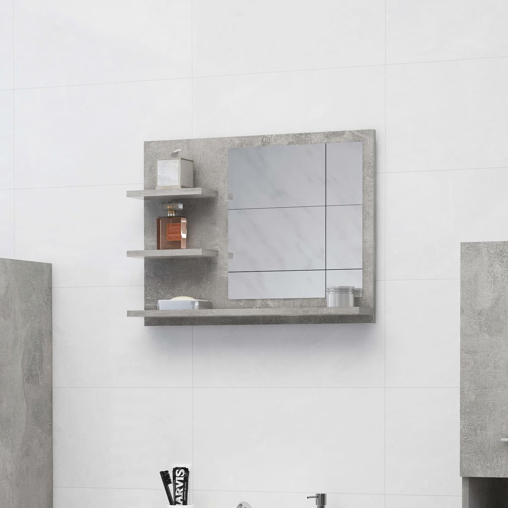 Armadietto A Specchio Da Bagno Legno Vecchio 60X10,5X45 Cm