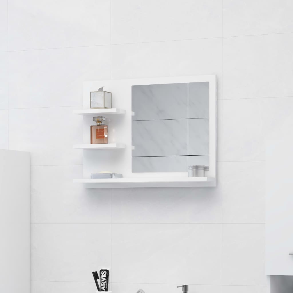 Armadietto A Specchio Da Bagno Legno Vecchio 60X10,5X45 Cm