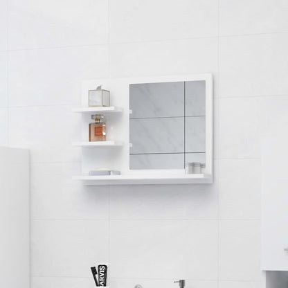 Armadietto A Specchio Da Bagno Legno Vecchio 60X10,5X45 Cm