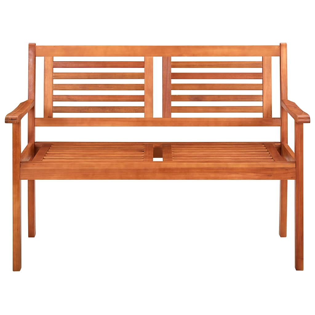 Panchina Da Giardino 2 Posti E Cuscino 120Cm Massello Eucalipto