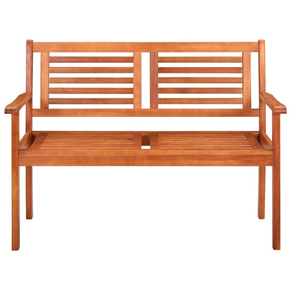 Panchina Da Giardino 2 Posti E Cuscino 120Cm Massello Eucalipto
