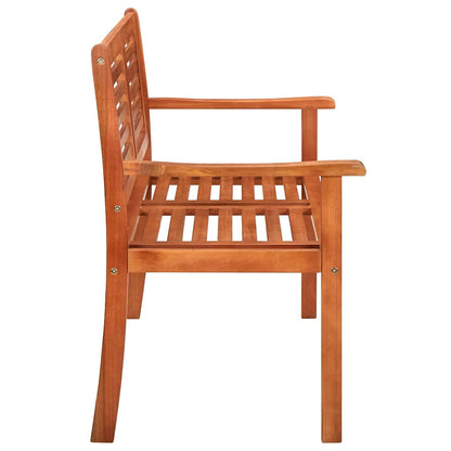 Panchina Da Giardino 2 Posti E Cuscino 120Cm Massello Eucalipto