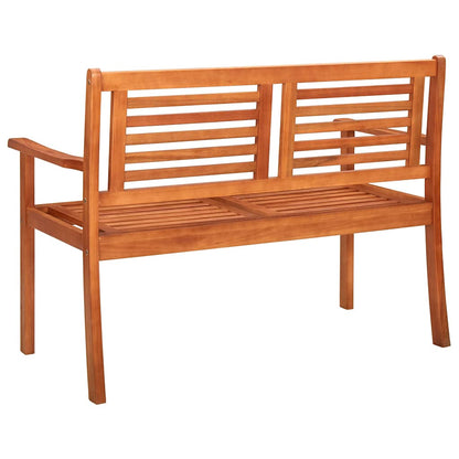 Panchina Da Giardino 2 Posti E Cuscino 120Cm Massello Eucalipto