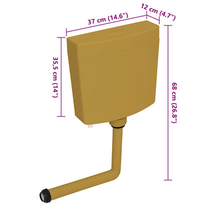 Sciacquone Wc Con Ingresso Acqua Dal Basso 3/6 L Giallo