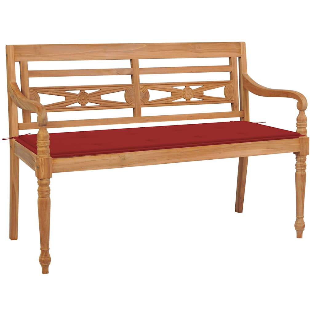 Panchina Batavia Con Cuscino 120Cm In Teak Massello