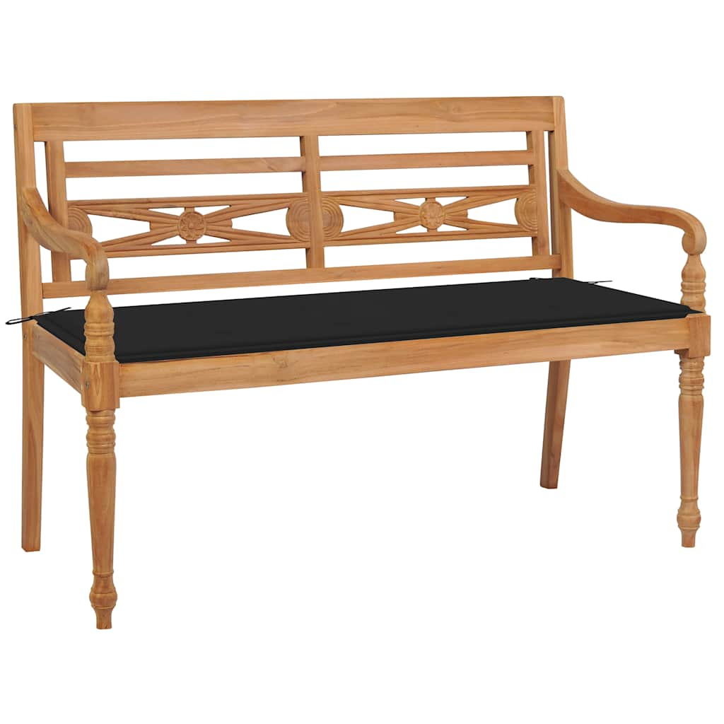 Panchina Batavia Con Cuscino 120Cm In Teak Massello