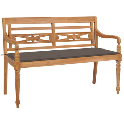 Panchina Batavia Con Cuscino 120Cm In Teak Massello