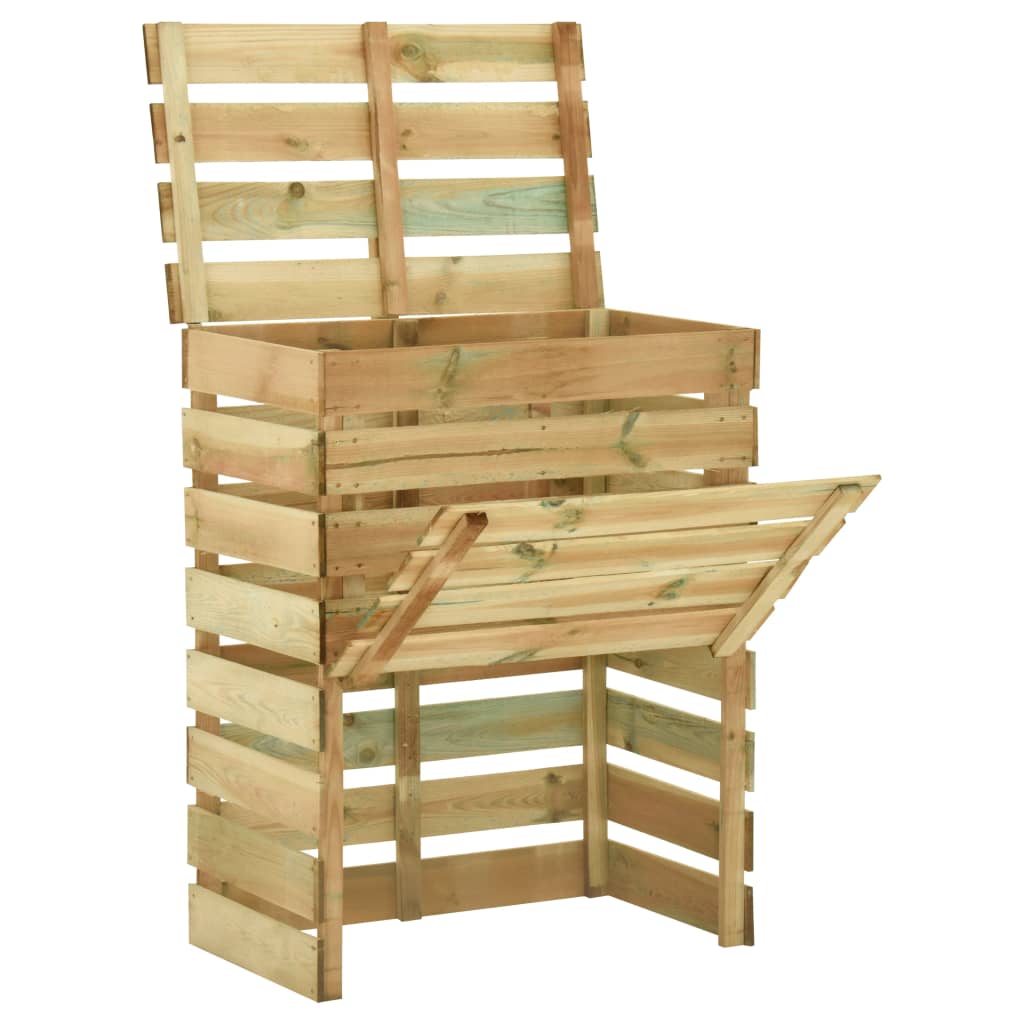 Compostiere Da Giardino Doghe 4 Pz 80X50X100 Cm Pino Impregnato