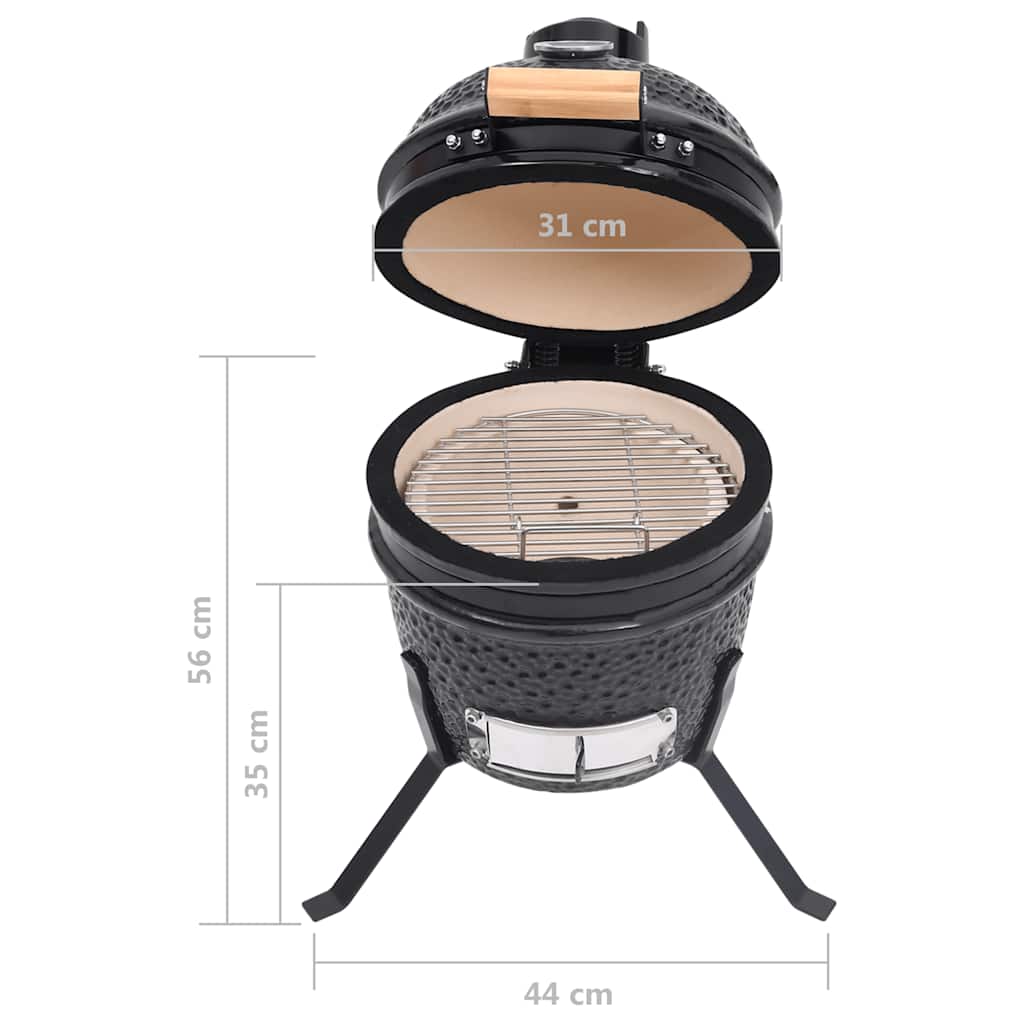 Barbecue Affumicatore 2 In 1 Kamado In Ceramica 56 Cm