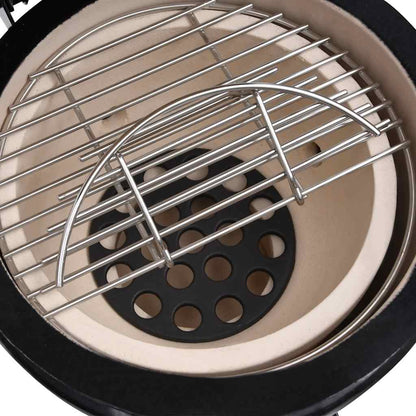 Barbecue Affumicatore 2 In 1 Kamado In Ceramica 56 Cm