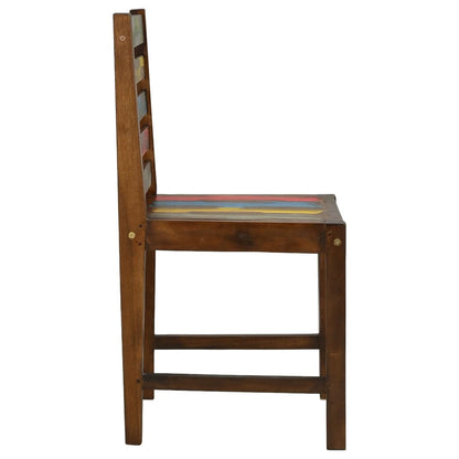 Sedie Da Pranzo 2 Pz In Legno Massello Di Recupero