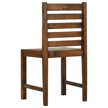 Sedie Da Pranzo 2 Pz In Legno Massello Di Recupero