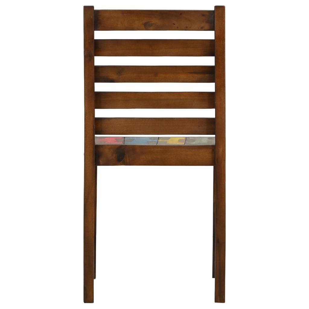 Sedie Da Pranzo 2 Pz In Legno Massello Di Recupero