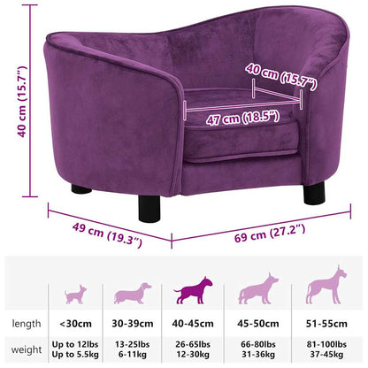 Divano Per Cani 69X49X40 Cm In Peluche