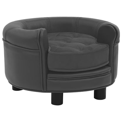 Divano Per Cani 48X48X32 Cm In Peluche E Similpelle