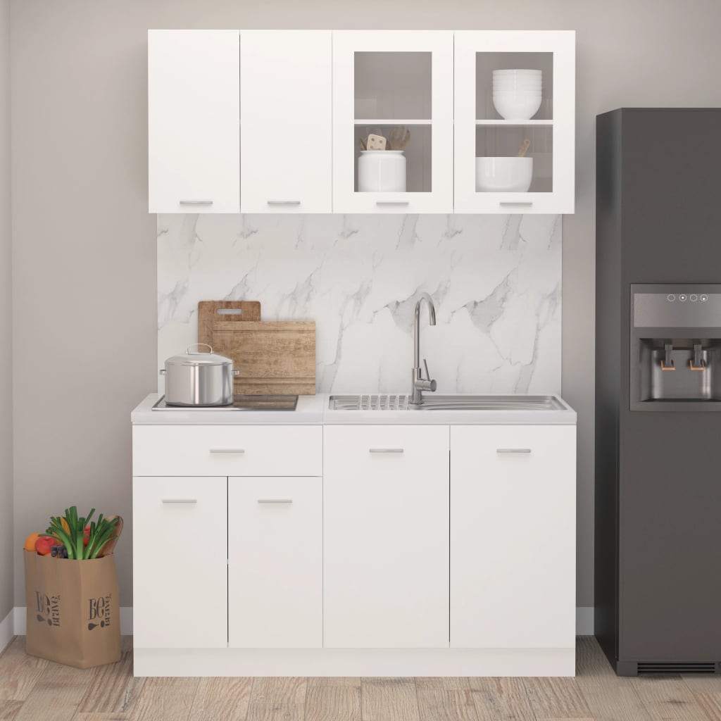 Set Di Mobili Da Cucina 4 Pz In Truciolato