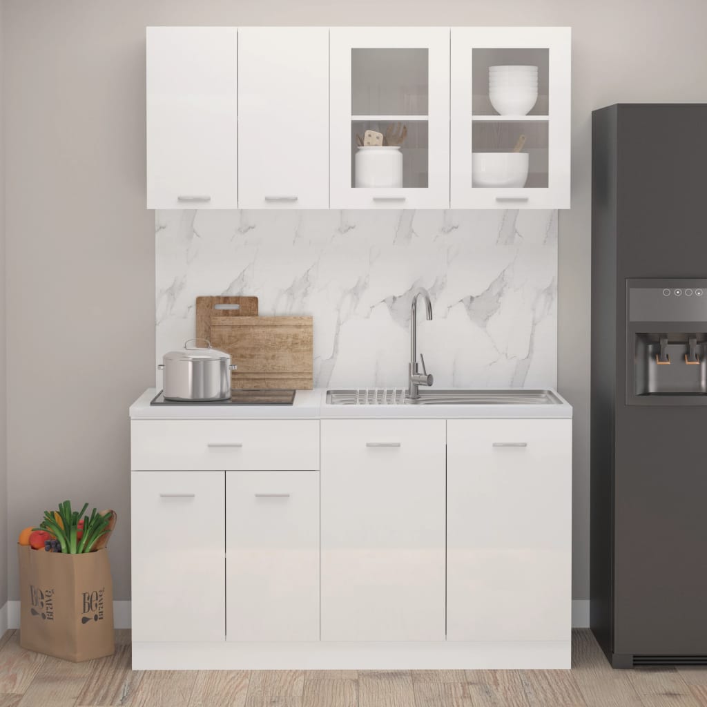 Set Di Mobili Da Cucina 4 Pz In Truciolato