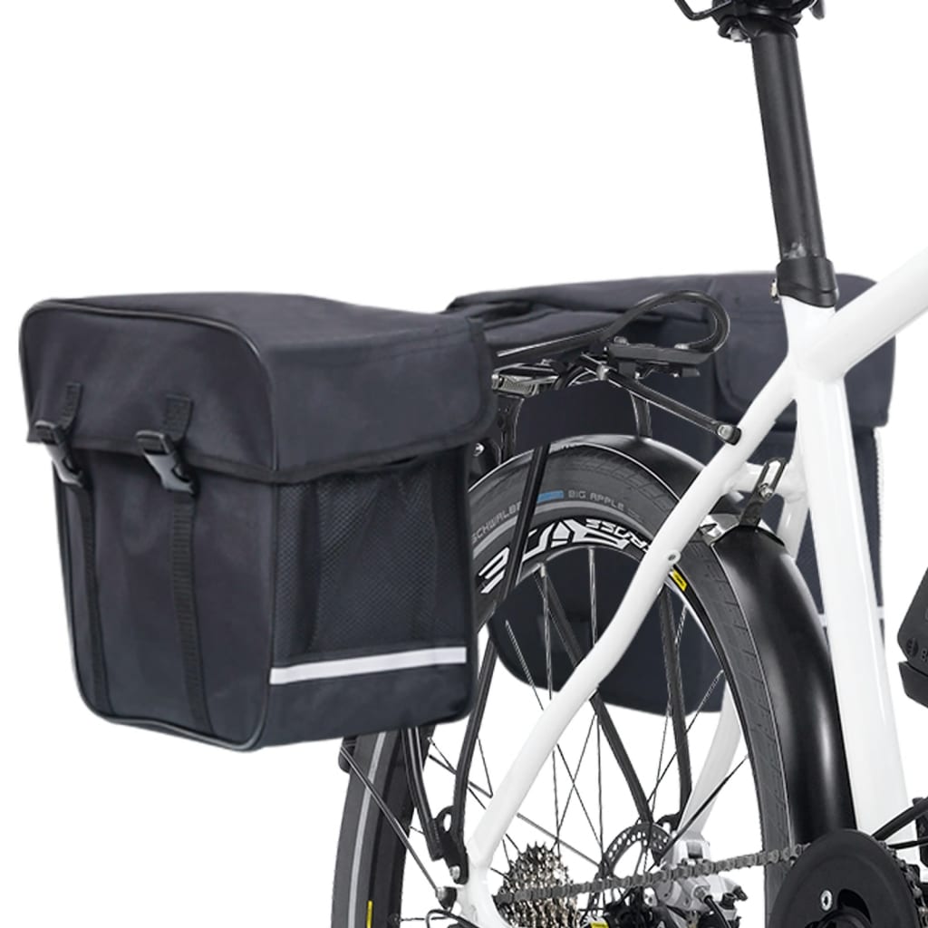 Borsa Doppia Bicicletta Impermeabile Per Portapacchi 35 L Nero